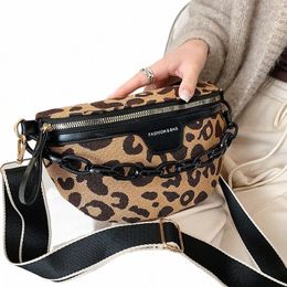 dames tas casual vacati crossbody borsttassen luipaarden patroon zipper taille tassen merk half mo luxe dames fanny pack n8cg#