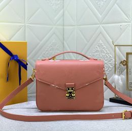 Luxurys Designers Bag Embossing Bloem Pochette vrouwen handtas messenger tassen echte lederen elegante dame schouder crossbody tas