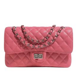 Damestas Factory Sac De Pink Pas Pu Handtas Schoudertassen aan met mooie ketting Crossbody