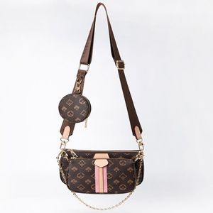 Dames tas handtas datum code portemonnee koppeling schouder messenger cross body serienummer drie in één bloem252r