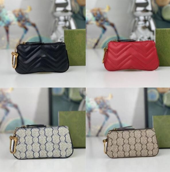 Femmes Sac Luxurys Sacs à main Pochette Pochette CLES Marmont Cartes Titulaire Designer Portefeuilles Titulaire de la carte en cuir Porte-cartes pour hommes Porte-clés Porte-clés Porte-monnaie