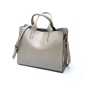 HBP Dames Bakken Tas Dames Lederen Handtassen Portemonnees Pocket Lady Messenger Bags Grote Tote SAC Bols Gray