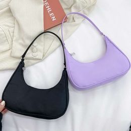 Femmes sacs aisselles sac à bandoulière petit sac à bandoulière en Nylon sous les bras sacs pochette femmes Hobos été Simple sacs à main Feminina