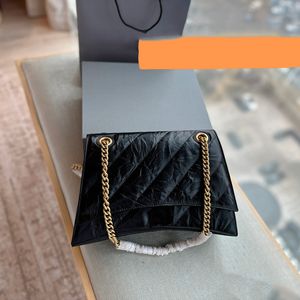 Bolsos de mujer Diseñadores Bolso Lady Design Reloj de arena Bolsos de hombro Lady ChainBag Gold Letter Bolso Crossbag Luxury Classic Bag Oil Wax Leather