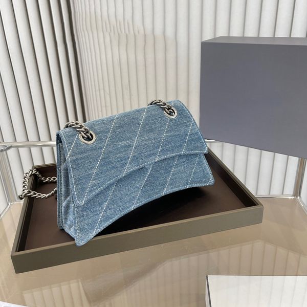Bolsos de mujer Diseñadores Bolsos de reloj de arena Bolsos de hombro de lujo Show Style ChainBag Bolso clásico Lady Wallets Jeans Blue Bags