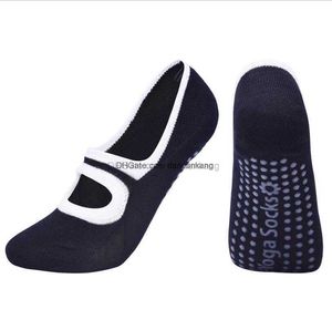 Mujeres Ballet Grip Calcetines de yoga Masaje Tobillo Pilates Antideslizante Entrenamiento de baile Medias antideslizantes Gimnasio Entrenamiento Deportes en el hogar Zapatillas Calcetín piso Medias Accesorios