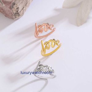 Bande de femmes Tiifeany Ring Jewelry Dis Letter Love Valentines Day Gift Personnalize Design Feel Feel Hagraft