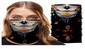 Femmes Bandana Masque Camouflage Bandon Balaclava Couche plus chauffant Buffle Facemas du masque à l'extérieur Swarfs Snood Day of the Dead5928942