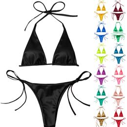 Femmes Bandage Bandage Bikini Ensemble Push Up Up Brésilien Sweetwear Sweetwear Sweet Bikiniwear Bikini Top avec sous-câble 240507