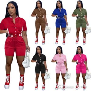 Femmes Baseball Jersey Survêtements 2022 Designer Ensembles courts Deux pièces Pantalons Joggers Ensemble Varsity Veste Shorts Tenues