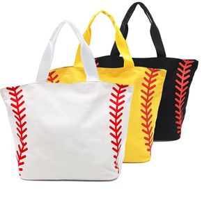 Femmes Baseball softball impression sac de voyage haute capacité toile sac à main organisateur Portable sac de rangement hommes sports de plein air fourre-tout 53*37*19 cm DC97