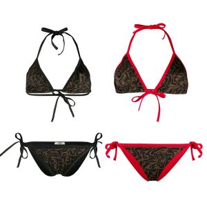 Mujeres trajes de baño de baño diseñador bikini trajes de baño 2 piezas Damas Empujadas de diseño de cartas acolchadas Bandeau trajes de baño