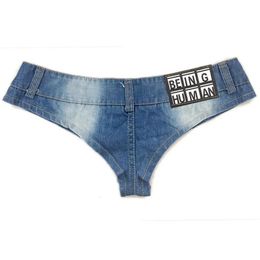 Femmes plage denim string shorts jeunes filles sexyclub de nuit mini jeans courts dames disco pantalon pantalon pantalon micro 240423