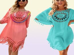 Vrouwen Strand Dre Bikini Cover Up Pareo Boho Mujer Dree de praia voor Vrouw wimwear CoverUp ummer het Tuniek 2206096853513