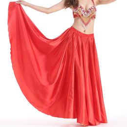 Femmes Belly Dancing Clothes Coucle Circle Jirts Skirs Plus taille Satin Belly Dance Jirt