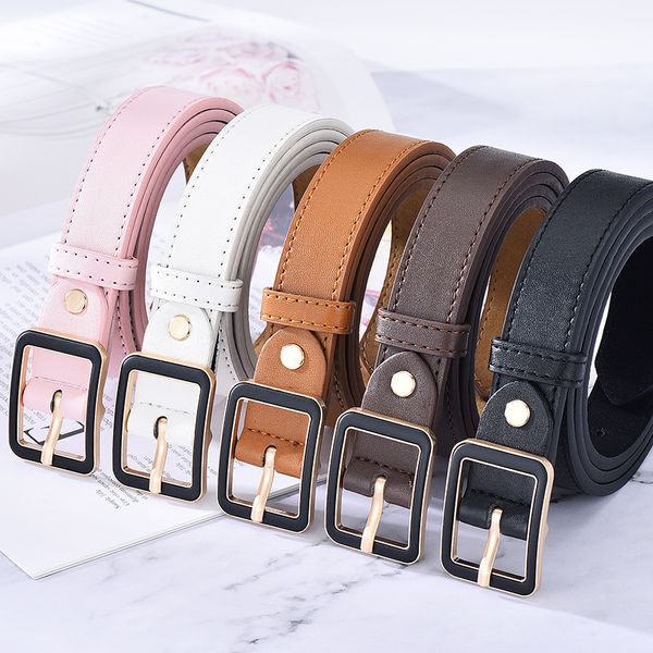 Femmes ceinture 2.5*105 CM fille garçon PU ceintures en cuir 5 couleurs couleur unie hommes ceinture mode ceinture ceintures jeans sangle cadeau de noël