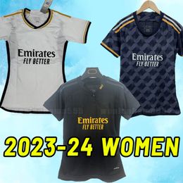 Femmes Benzema Soccer Jerseys 22 23 Shirt Football Vini Jr Camavinga Tchouameni Alaba Modric Kroos Real Madrids 2023 2024 Bellingham Girl Home Away Third