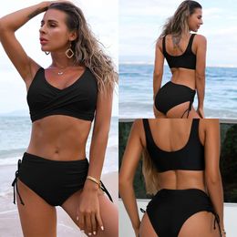 Femme Bikini Designer Swimsuit Summer Sima Sexy Split Split Black High Waist Swimsuit Bikini