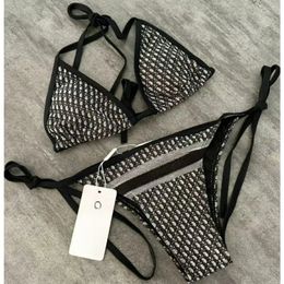 Dames bikini ontwerper zwemkleding sexy zwempak vrouwen baden zwempakken bikini's luxe lage taille mode brief bedrukte patroon zwembadfeesten sets s-xl