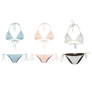 Femmes Bikini Lacet Up Bikinis Two-Piece 3 Colors Split Swimsuits Classic Letters Swwear Beach Luxury Bathing Chieu Taille S-xl en stock