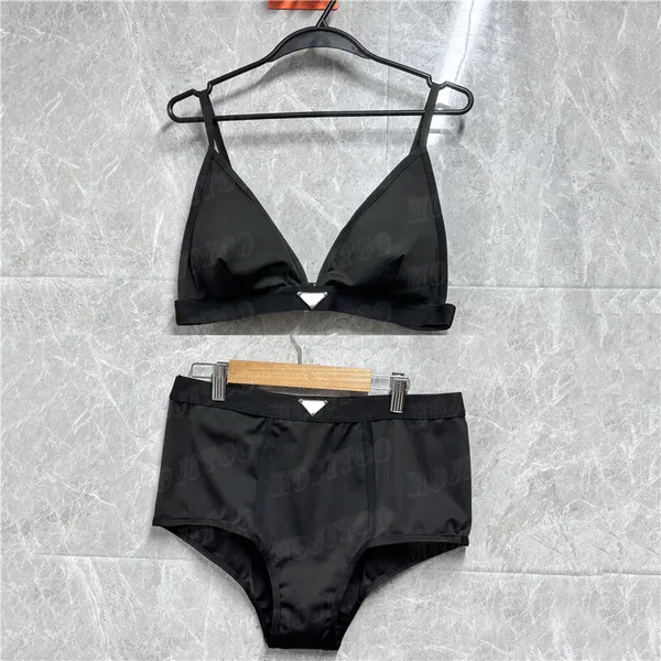 Split Womens Swimwear Bra Briefs 2pcs Sets Black Black Beach Bikinis Ins Fashion Yoga Costumes de bains de vacances