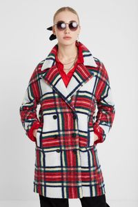 Femmes mélanges espagnol automne et hiver femmes rétro plaid silhouette double boutonnage manteau 221231