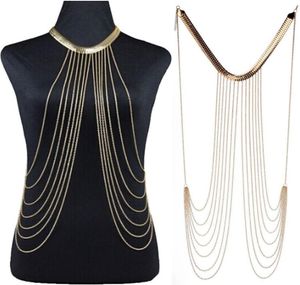 Vrouwen lichaamsketens sieraden charme punk goud koud ketting kwast buik taille sexy bikini harnas ketting hanger1395916