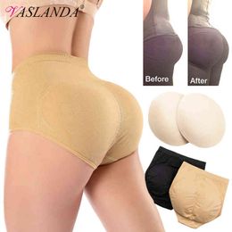 Dames Body Shaper Buttocks Patded Panty Butt Lifter Hip Enhancer Underwear Tummy Control Slipies Booty Pads Slips Shapewear Y220311