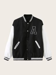 Femmes Bomber Vestes Automne Hiver Mode Baseball Uniforme Manteaux Oversize Étudiant Couple Harajuku Lâche Streetwear Veste 231228