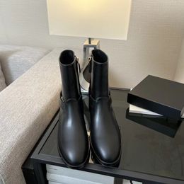 Dames laarzen mode comfortabele ronde tenen enkellaarzen stiletto kort luxe merk ontwerper vrouw zip schoenen maat 35-40