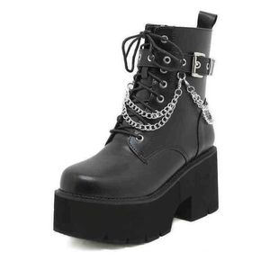 Dames laarzen Martin Boot's Black Short High Heel Dunne dikke zolen Zijglijsten Large damesschoenen 07091011