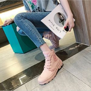 Dames Laarzen Platform Schoenen Groen Roze Bruin Womens Cool Motorfiets Boot Lederen Schoentrainers Sport Sneakers Maat 35-39 09