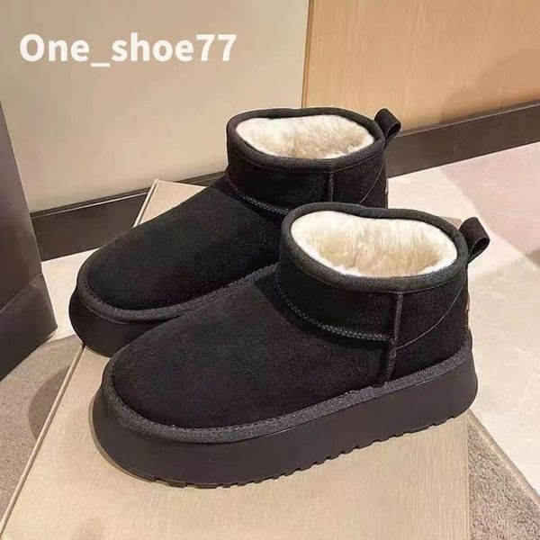 Botas de mujer nieve negro castaño azul marino gris clásico tobillo corto botines planos para mujer botines de invierno cálidos zapatos antideslizantes