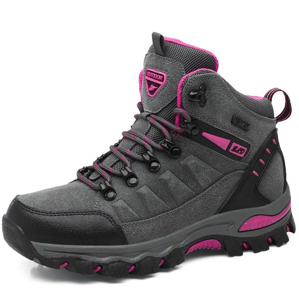 Boots Femmes Chaussures de randonnée 2024 Femmes Bottes de randonnée Femmes Femmes Travail et Sécurité Chaussures extérieures High Top Sneakers non glissés Bottes de montagne 240429