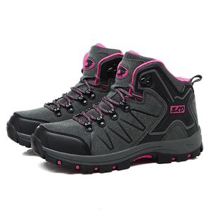 Dames laarzen waterdichte wandelschoenen vrouwelijk sneeuwlaarzen platform bewaar warme enkelschoenen dames sneakers outdoor werkschoenen 240429