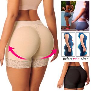 Culotte de contrôle rembourrée pour femmes Booty Butt Lifter et Hip Enhancer Sous-vêtements sans couture Boyshorts Respirant Push Up Fake Big Ass Butt Body Shaper