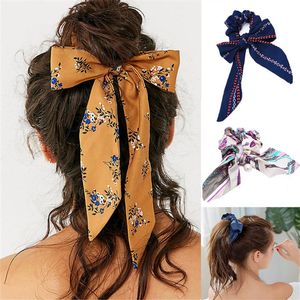 Femmes Arc Banderoles Cheveux Anneau Ruban Fille Cheveux Bandes Chouchous Queue De Cheval Cravate Solide Chapeaux Cheveux Accessoires297r