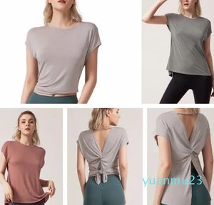 Soutien-gorge à manches courtes pour femmes et filles, T-shirt de course, tenues de Yoga décontractées, vêtements de sport pour adultes, vêtements d'exercice et de Fitness