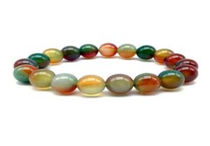 Bracelet femme perles de pierre colorées naturelles Bracelets élastiques 10 Mm cornaline double couleur Bangel un cadeau femme de qualité perlé Stran3283456