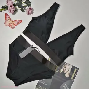 Conjuntos de sujetadores para mujer Traje de baño Bikini Sexy Cintura alta Fisión Multicolor Hora de verano Estilo de playa Trajes de baño de viento europeo y americano