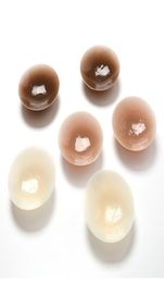 Pegatinas de pezón de seno para mujeres Cubiertas reutilizables de sujetador invisible pegatinas de gel de sílice pezones de tapa pegatina 6090091