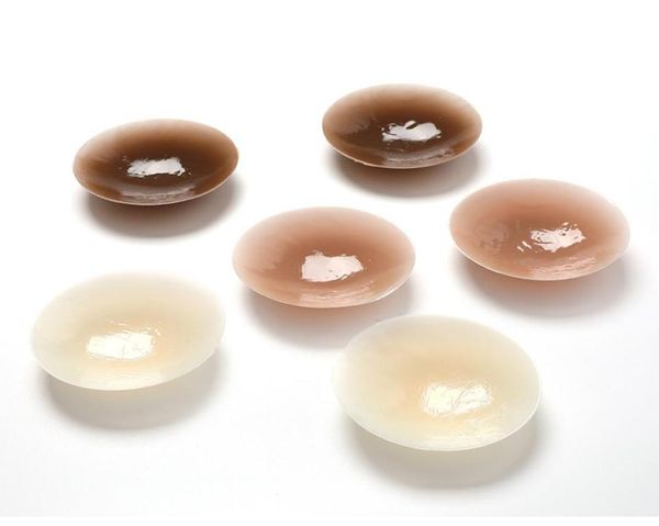 Pegatinas de pezón de pecho para mujeres sujetador invisible cubiertas reutilizables pegatinas de gel de sílice pezones de tope pegatina 6218100