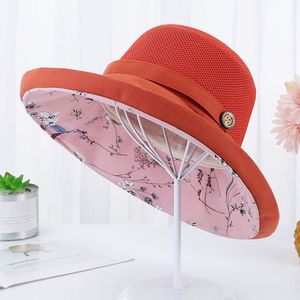 Femmes respirant seau chapeau été large bord Floral pêcheur casquette pliable Panama chapeau extérieur chapeau de soleil
