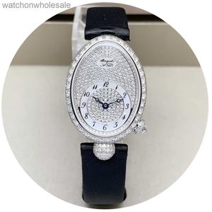 Femmes Breguat Designer Watches Top Quality AAA Diamond Complete New Naples Queen 8928BB Platinum Diamond Diamond Automatic Mécanical Watch for Women