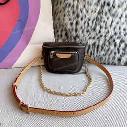 Bumbag de mujer M2347 bolso de hombro cruzado M2335 bolso de pecho de cuero marrón de diseñador famoso de moda bolso de cintura Unisex