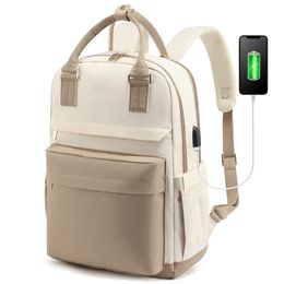 Vrouwenbedrijfsmensen Backpack Travel School uitbreidbare tas grote capaciteit laptop waterdichte mode mannen en vrouwen dame ontwerper USB -tas nr. 2305 5 5