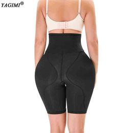 Mujeres Tight Lifter Shapewear Cintura Control de la abdomia Body Ropa interior Shaper Pad Control Pantías Pantías falsas Nalgas Lingerie muslo Slimmer 211029