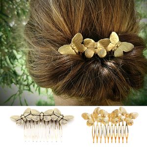 Femmes papillon peigne à cheveux Vintage élégant épingle à cheveux griffe de cheveux couleur or pince à cheveux Hairgrip chapeaux femme cheveux accessoires