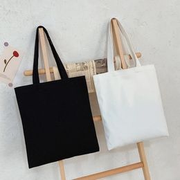 Femmes Canvas Sac Fashion Blank Shopping OUTERDOOR Casual ShopperBag Girl Student Handsbag Tote Tote Sacs Dame 240516