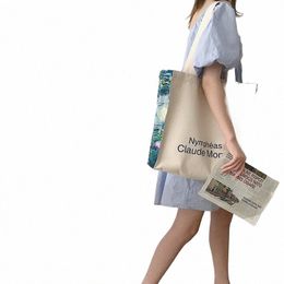 Femmes Toile Sac à bandoulière Love Philosophy Daily Shop Sacs Peinture à l'huile Livres Sac épais Cott Tissu Sacs à main fourre-tout pour dames e3ZP #